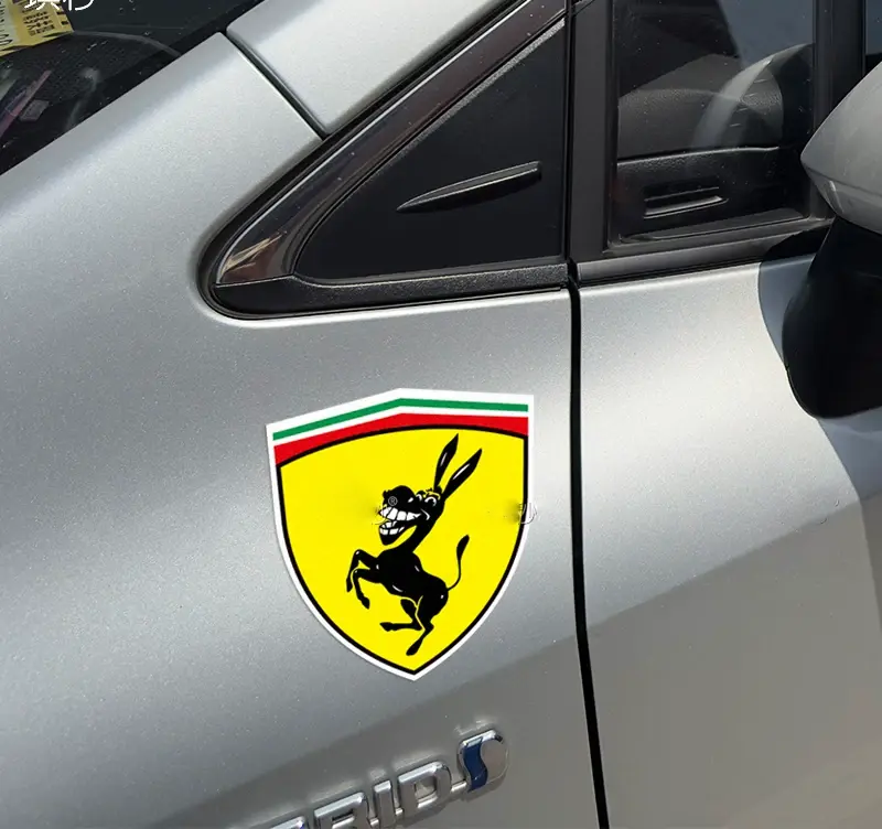 Tem dán xe đạp điện xe máy ô tô  cao cấp ngộ nghĩnh lambo và fera chống nước chống bay màu in UV siêu nét 2