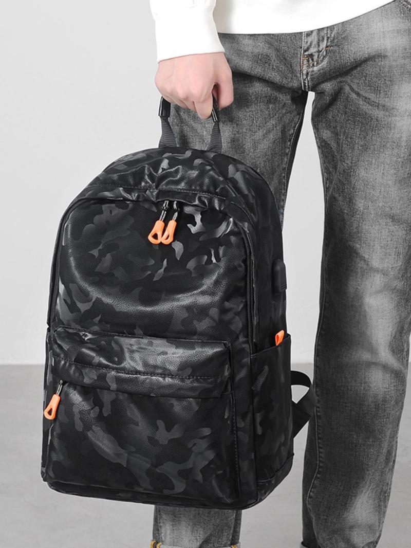 Product Introduction of Men's Camo Pattern Backpack, Large Capacity Lightweight Backpack, Casual Outdoor Sports Backpack for Men, Student School Bag 7