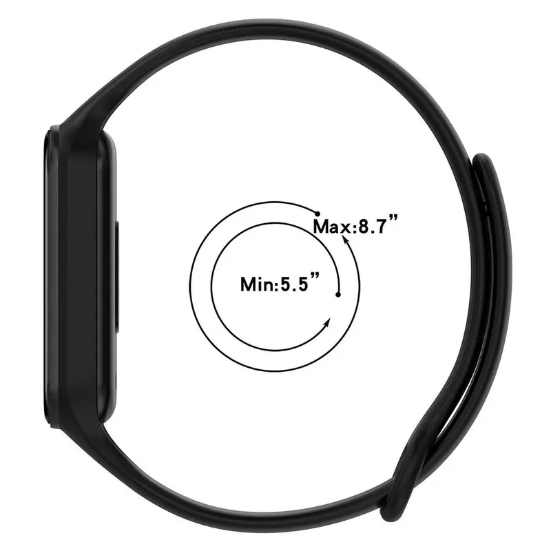 Silicone Strap for Mi Band 8 Active Xiaomi Redmi Band 2 Xiaomi Smartwatch Silikon Sport Rubber Band Tali Jam Tangan Smartwatch Xiaomi Miband 8 Active Redmi Band 2 Bahan Silikon Polos Warna 6