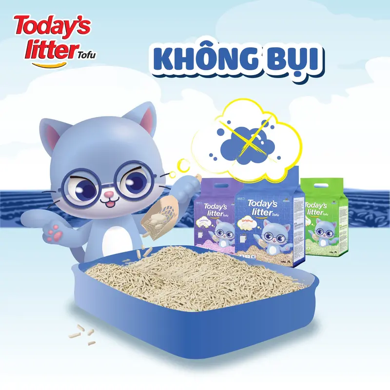 CÁT VỆ SINH ĐẬU NÀNH CHO MÈO - TODAY'S LITTER TOFU (7L) 6