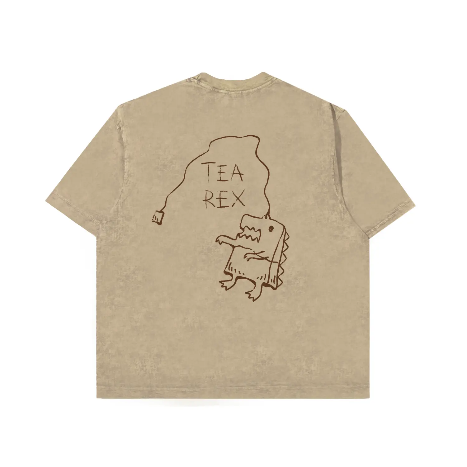 Onoma Katun Bangkok - Oversized Tshirt Wash Tea Rex Cream - Kaos