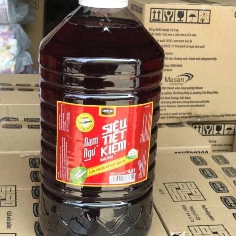 Nước Mắm Nam Ngư Siêu Tiết Kiệm 4.8Ml Đậm Đặc Từ Cá Cơm Tươi Nguyên Chất - Gia Vị