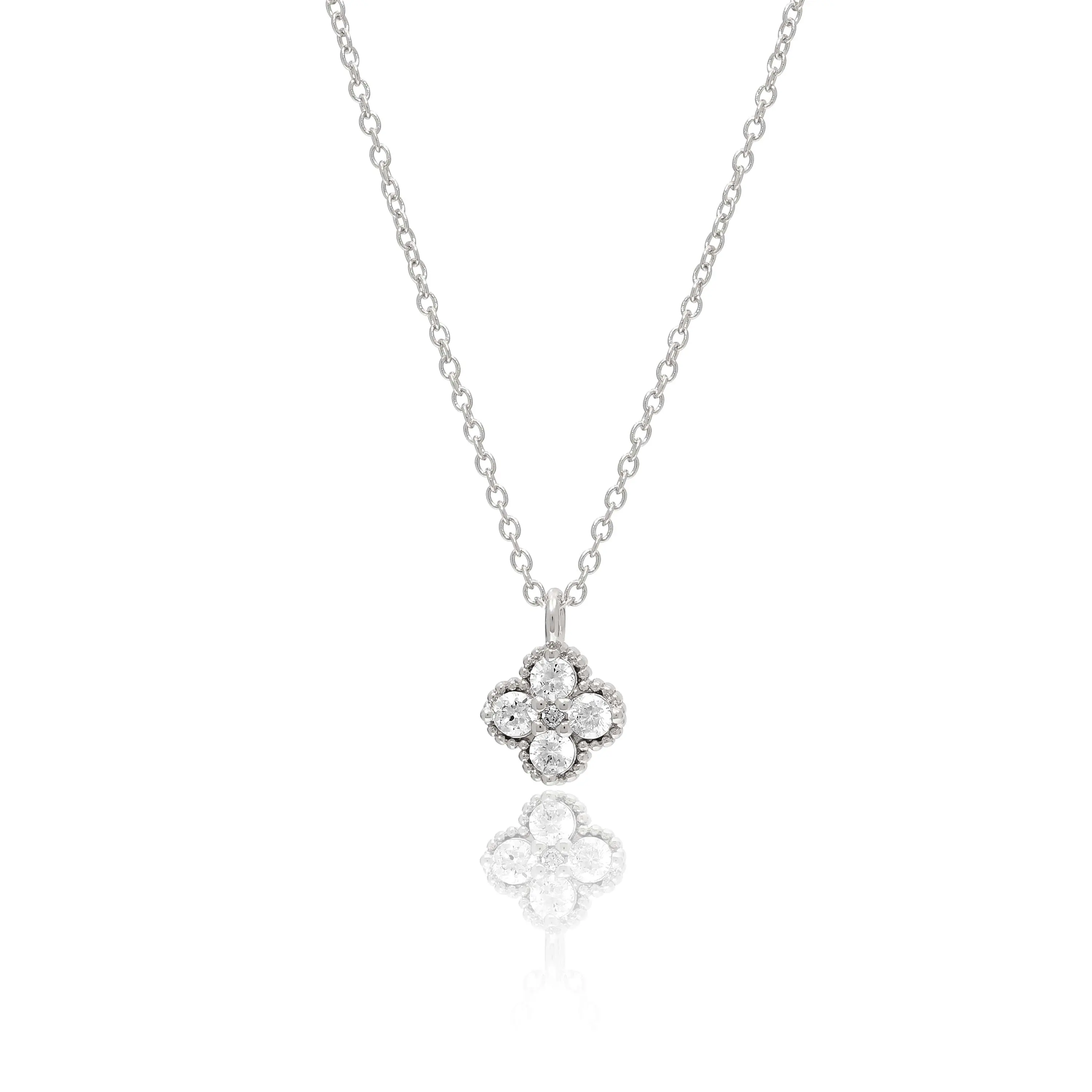 (Silver) Emery Cubic Necklace