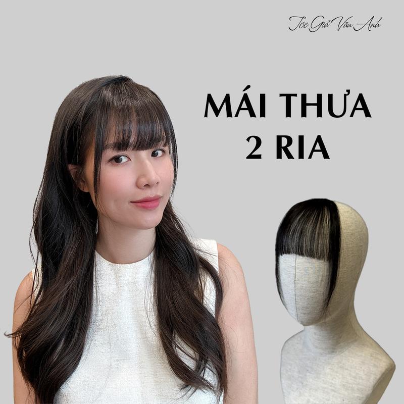 Mái thưa 2 ria tóc thậ.t nữ (không có tóc phía sau) - Tóc Giả Vân Anh