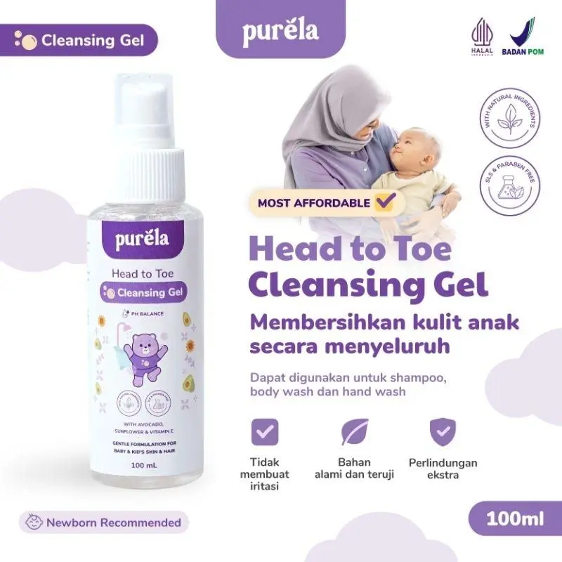 Purela | skincare anak | purela by reglow HALAL BPOM bisa tuk newborn Bayi Essential Kulit Bunda 8