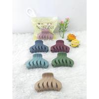 Gambar Jepitan Warna Doff Uk 7Cm  Rambut Wanita Cakar 6 Jedai Jepit Korea Premium Free Pouch Clips - RANDOM dari BeaNaBell Aksesoris Kab. Tangerang 2 Tokopedia