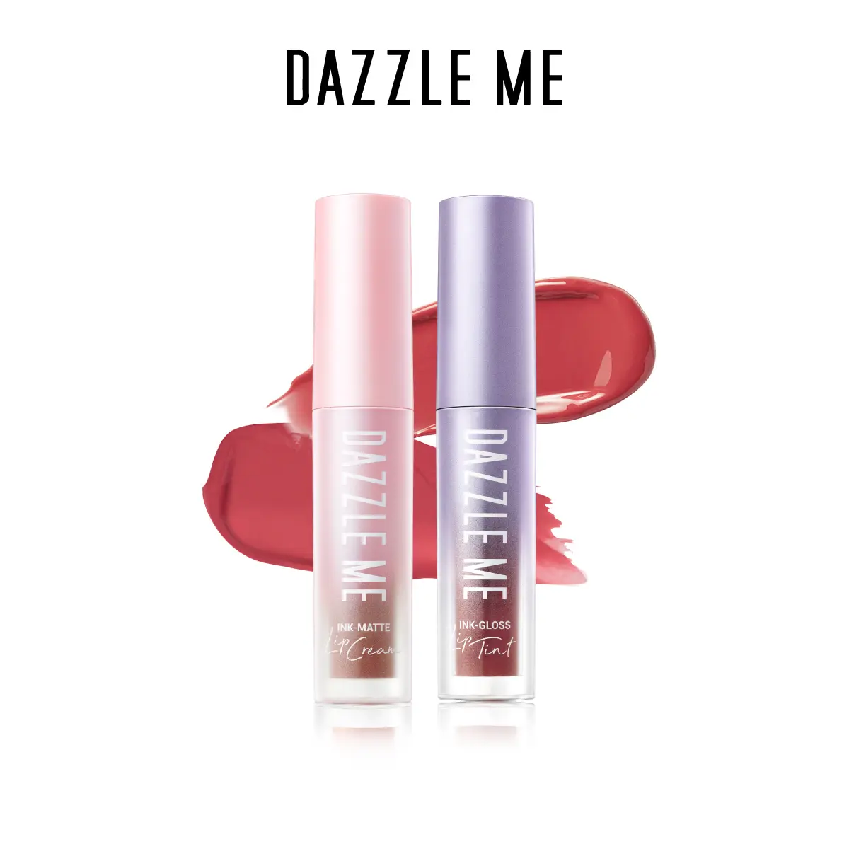 DAZZLE ME Ink-Gloss Lip Tint &  Ink-Matte Lip Cream ติดทน จูบไม่หลุด กันน้ำ บางเบาไม่หนักริมฝีปาก