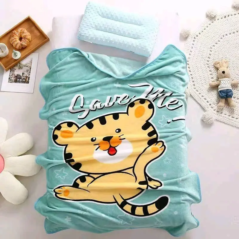 Chăn lông tuyết cho bé, họa tiết hoạt hình, mềm mại kích thước 1mx1m4 nặng 400g 6