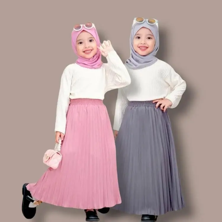 Beli 1 Gratis 1 Rok Anak-Anak Umur 5 Tahun Bahan Plisket Fashion