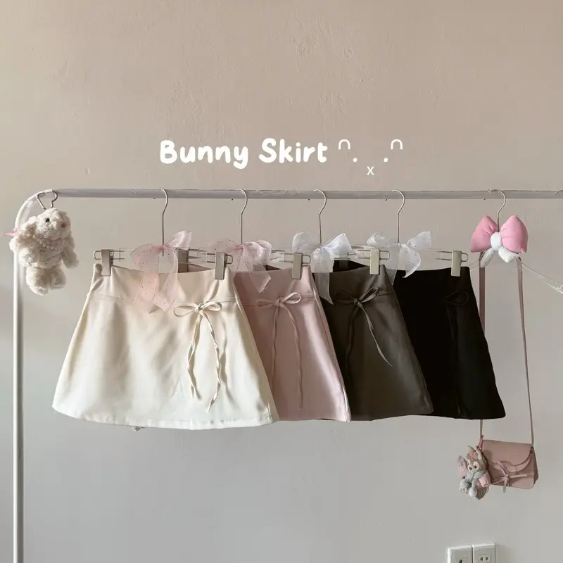 BUNNY SKIRT - Chân váy chữ A phối nơ siêu xinh tôn dáng