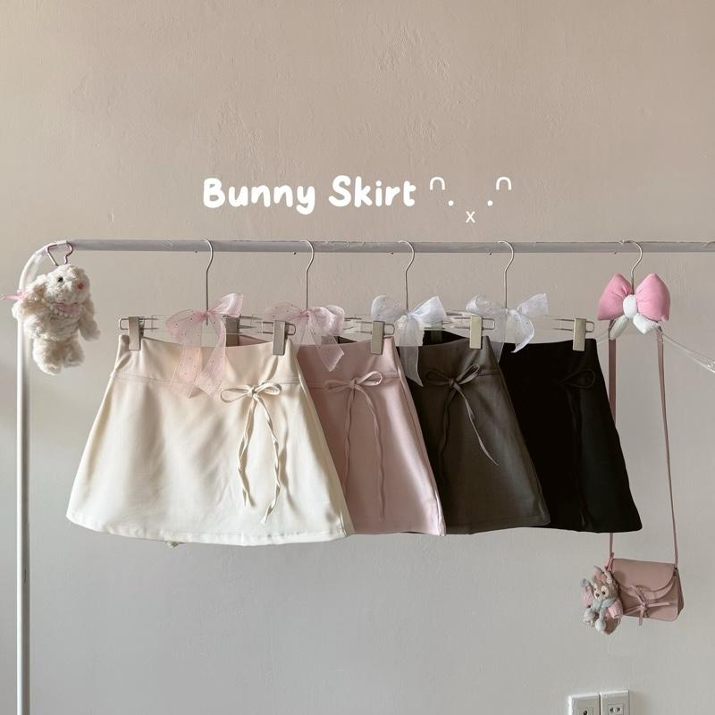 BUNNY SKIRT - Chân váy chữ A phối nơ siêu xinh tôn dáng 0