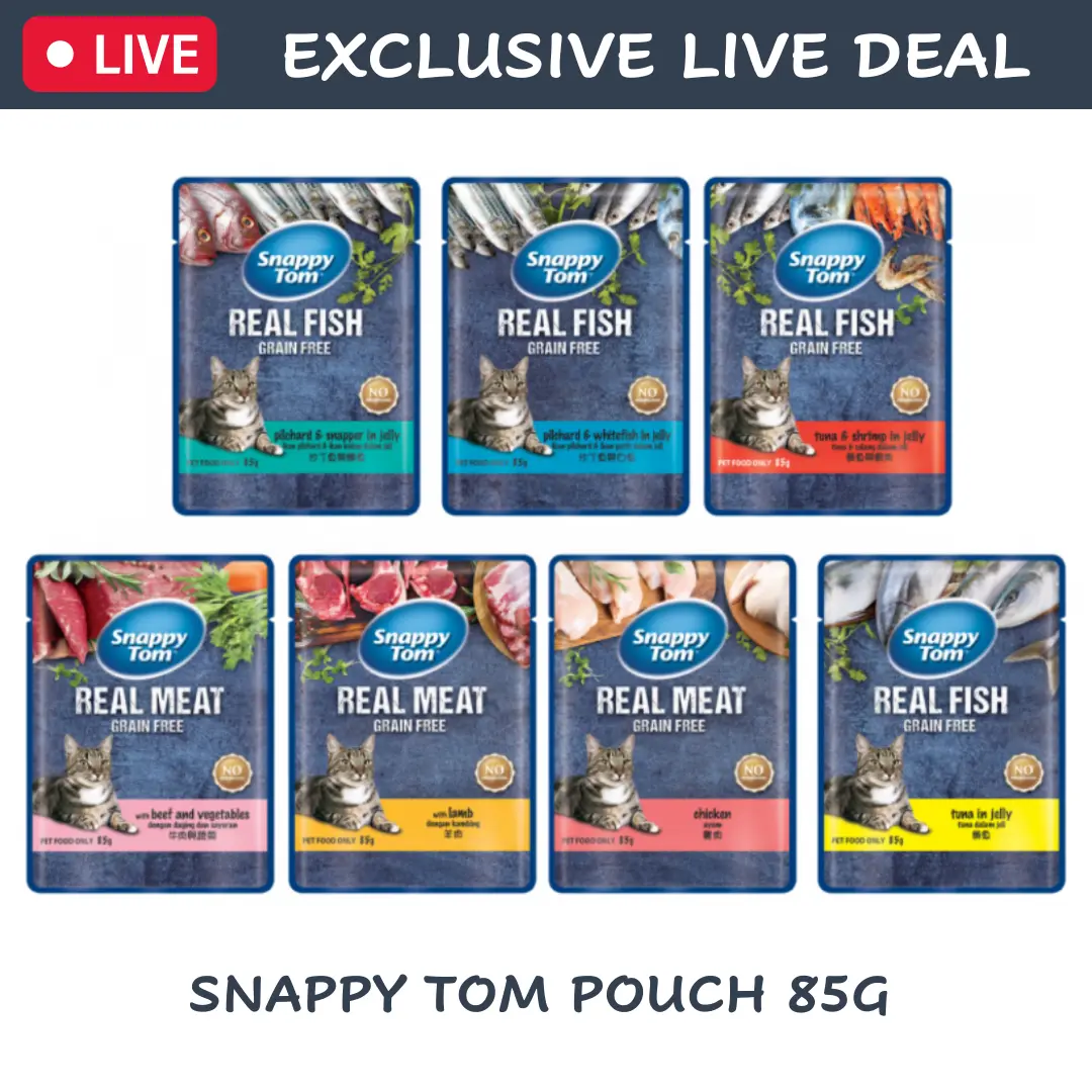 Snappy Tom Pouch Wet Food Makanan Basah 85g