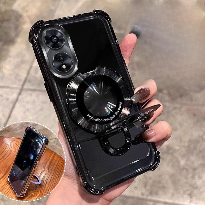 Ốp Điện Thoại, Dành Cho OPPOA17 Và OPPO A18 4G, Ốp Bảo Vệ Ống Kính Máy Ảnh Đầy Đủ, Có Giá Đỡ Điện Thoại, Ốp Chống Sốc Túi Khí, Ốp Điện Thoại OPPO A58 4G / OPPOA78 5G / OPPO A60 4G