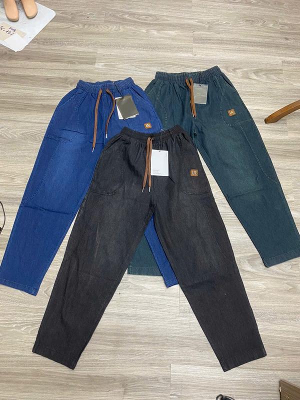 Quần jean baggy bò giấy chất liệu mềm mại đi học đi làm đi chơi thoải mái quần big size nữ Voi Jean Pants 1