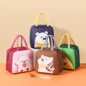 PA082 Tas Bekal  Motif Cartoon Lunch Cooler Bag Makanan Aluminium Kotak Makan