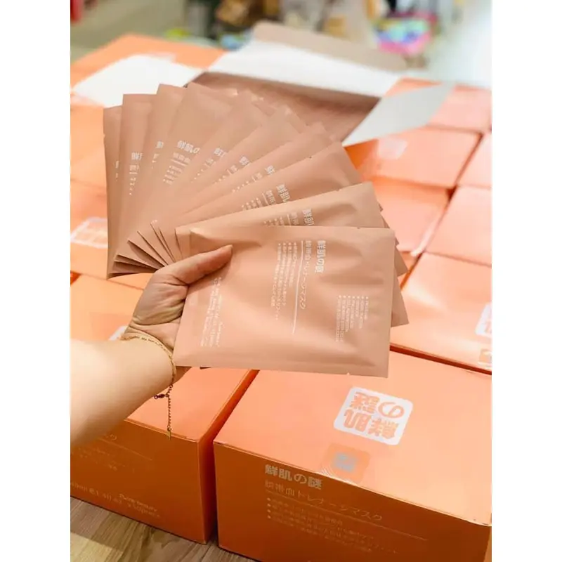 1 miếng mặt nạ nhau thai cừu Skincare Làm Đẹp Da Dưỡng Ẩm Da Dưỡng Da Mặt Mask 4