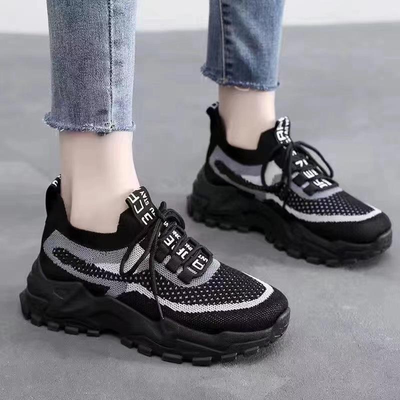 Giày Mới Mùa Hè Cho Nữ, Dad Shoes Nữ, Giày Thể Thao Nữ Hợp Xu hướng Chất Liệu Flyknit, Thoáng Khí, Thích Hợp Cho Thể Thao, Bán Chạy Trên TikTok 3