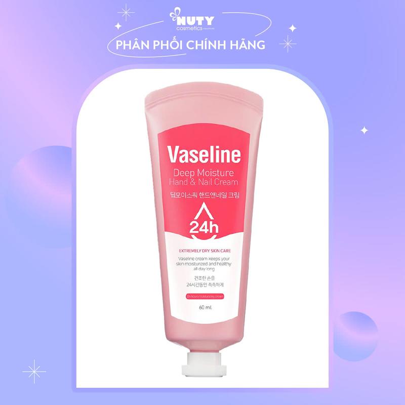 Kem Dưỡng Da Tay & Móng Vaseline 24H Deep Moisture Hand & Nail Cream 60ml