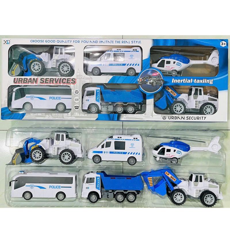 Đồ chơi set 6 xe cảnh sát cỡ lớn cho bé Toy