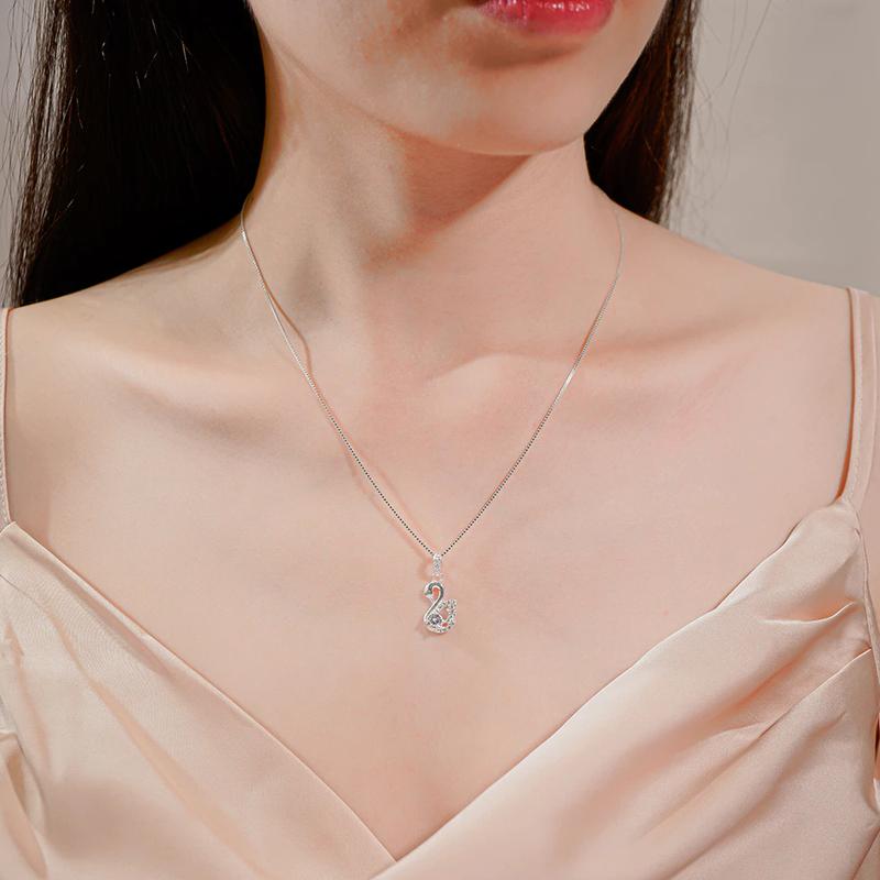 Dây chuyền nữ CDE Crystal Swan Necklace CDE6369 6