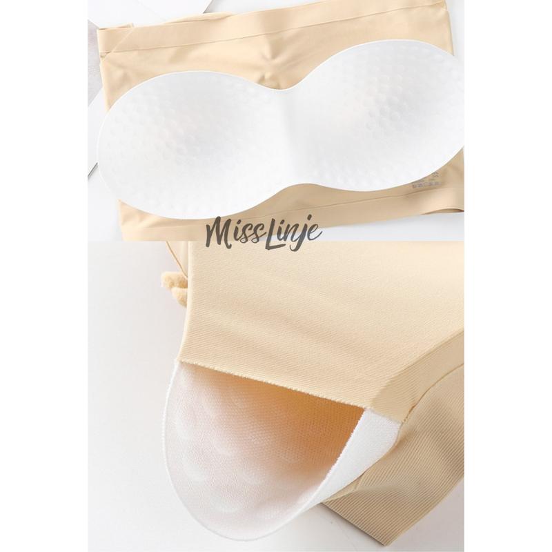 Bra Kemben Dalaman Seamless Sexy Back Silang Belakang Import Ada Cup Warna Hitam dan Putih 1