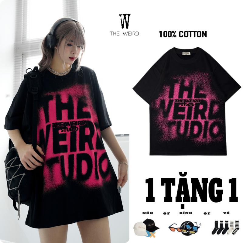 [MUA 1 TẶNG 1] Áo thun The Weird Local Brand Unisex Form Rộng Oversize Tay Lỡ ATK803 (Mua 1 sản phẩm tặng Nón, Kính & Vớ) Top Cổ Tròn Nữ Cotton Women Voi