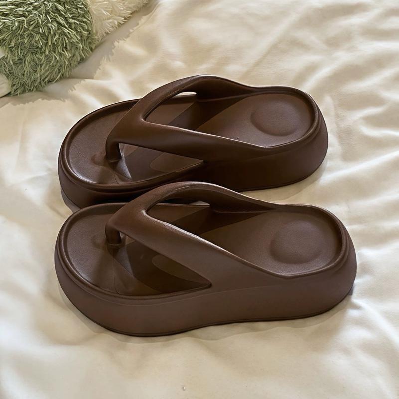 Dép xỏ ngón đế dày cho nữ, mẫu mới 2025, chống trượt, thích hợp đi biển, dép kẹp mùa hè, đế xuồng, hot trend đế 6cm