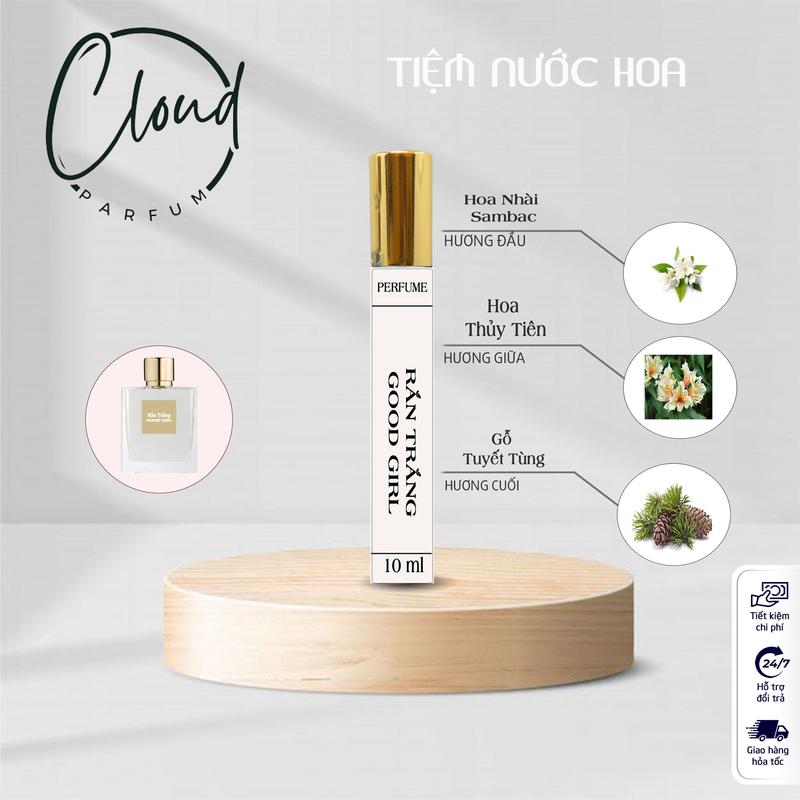  Nước hoa nữ chiết 10ml Rắn Trắng Good Girl Perfume Women Xịt Thơm Cosmetic 