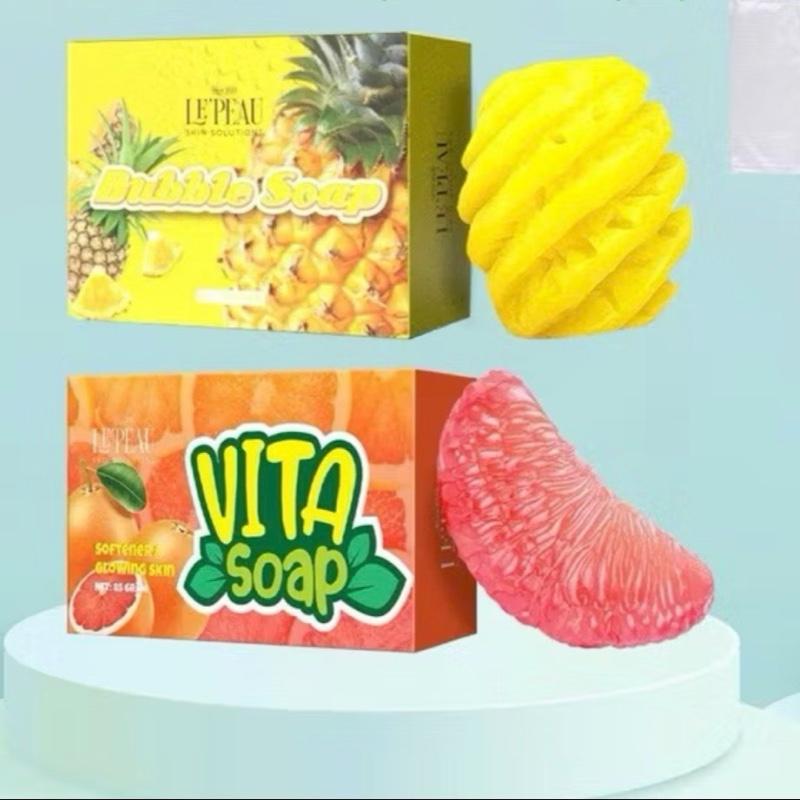 Combo soap tắm trắng khóm + bưởi vita soap chính hãng