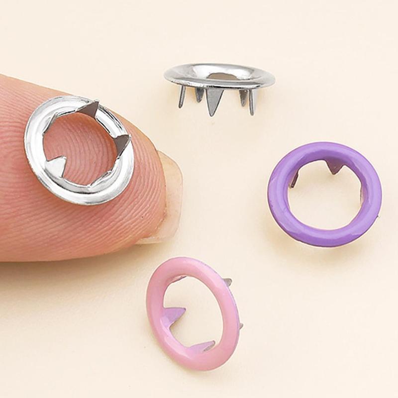 Random Color 100pcs 5-Claw Buckle & 1 Count Hand Press Pliers & 1 Count Storage Box, DIY Sewing Accessories 3