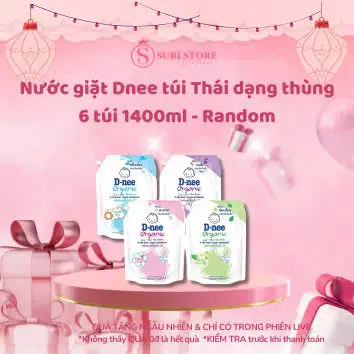 SURI STORE - Combo 6 túi Nước giặt DNEE túi Thái 1400ml - thơm mát bền lâu CHO BÉ