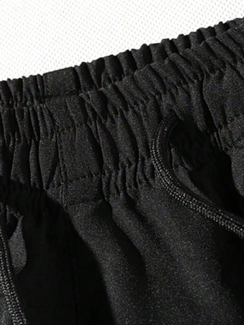 Product Introduction of Men's Solid Color Embroidering Flap Pocket Cargo Shorts, Regular Fit Casual Breathable Outdoor Shorts, Summer Bottoms for Men, Tropical 4