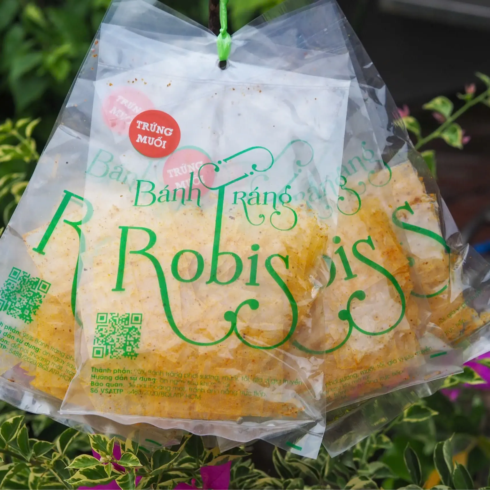 Bánh tráng TRỨNG MUỐI - Gói 30gr nhà ROBIS
