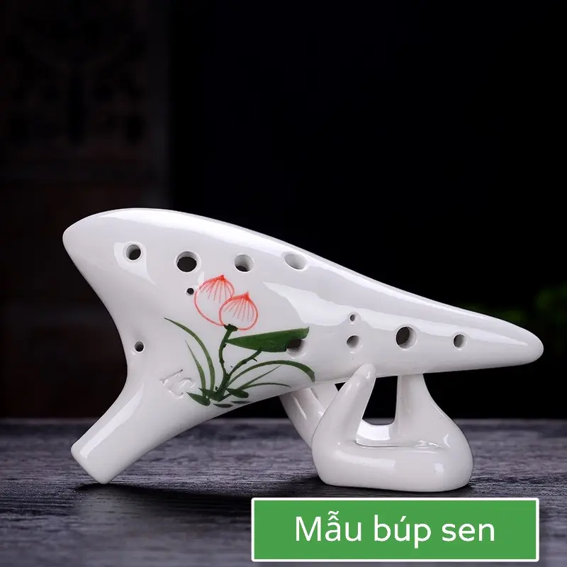 Ocarina 12 lỗ tone AC | Dành cho người mới bắt đầu | Chất liệu sứ | Có kèm hướng dẫn chơi