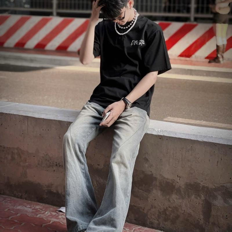[MỞ BÁN] Áo thun cộc tay DM_brand , chất vải cooton 2 chiều định lượn 250 GSM UNISEX . DM_05 5