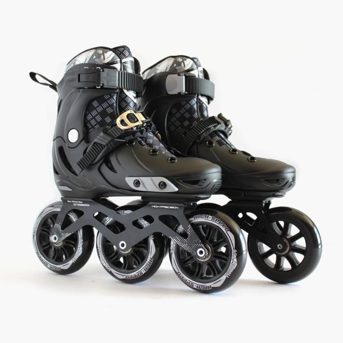 Product Introduction of inline skate SPEED Sepatu roda 3x100mm three wheels adjustable 37-40 0