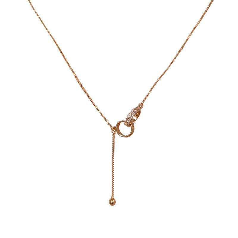 Kalung dengan jepitan lingkaran ganda, baja titanium, tahan luntur 4