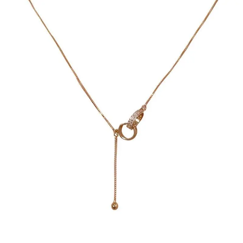 Kalung dengan jepitan lingkaran ganda, baja titanium, tahan luntur 4