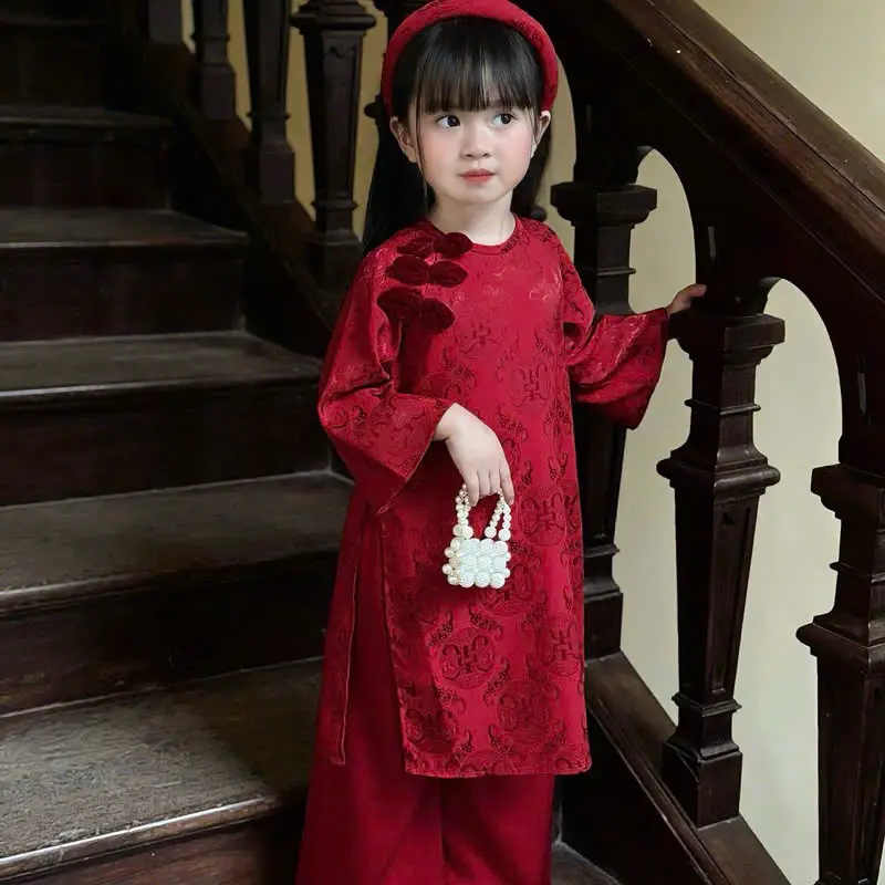 [TẾT] Set Áo Dài Cách Tân - NGUYỆT MINH CHÂU Cho Bé Gái 8-32kg (NSC KIDS2) 5