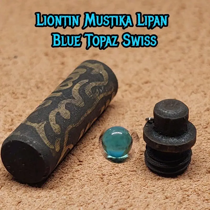 Liontin tabung kuningan ra jah + mus tika lipan 8