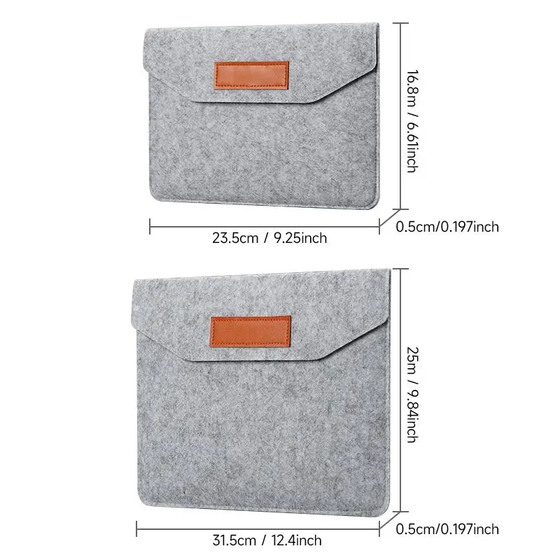 Solid Color Felt Tablet Case, Portable Tablet Storage Bag, Tablet Protective Cover for iPad, Huawei, Samsung, Xiaomi 2