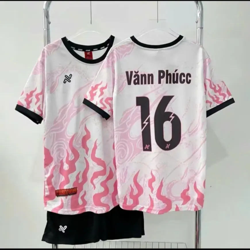 [CÓ IN TÊN] Bộ Áo Bóng Đá KLG AMAC TRẮNG HỒNG Chất Liệu Thun Lạnh  mềm mịn cho nam nữ - Sport