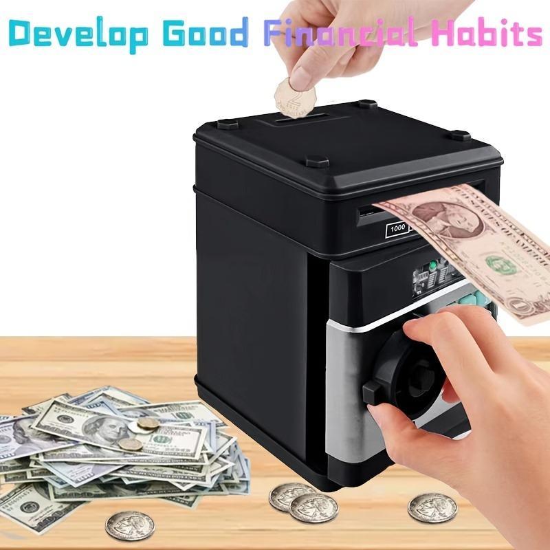 Cash Coin Piggy Bank, Electronic Coin Bank, Money Saving Machine, Home Decor for Living Room, Bedroom, Office(Batteries Powered, Batteries Not Included) 3