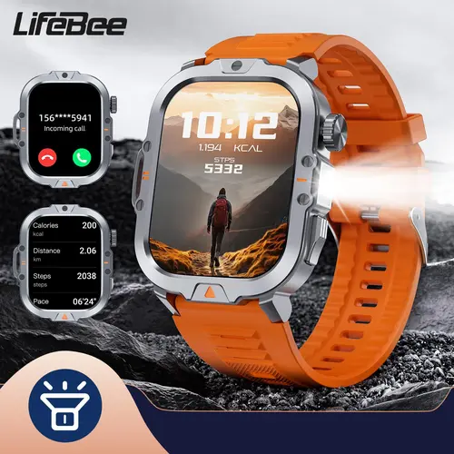 TikTok Shop LIFEBEE Multifunctional Smartwatch for Men Women Fashionable Digital Watch with Flashlight Sports Smartwatches for Fall Smart Watch for iPhone Android Smartphone Wearable Devices