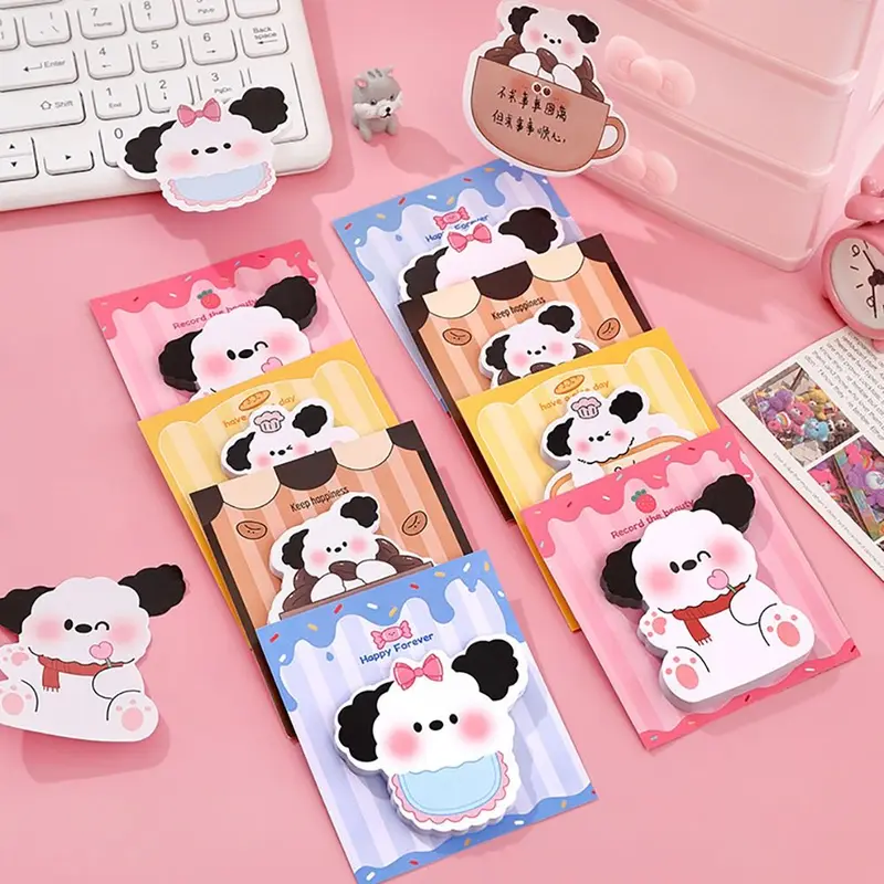 Ghi Chú Dính Cún chó Con Kawaii, 30 Tờ, Văn Phòng Phẩm, Sổ Tay Hoạt Hình, Sổ Lập Kế Hoạch 0