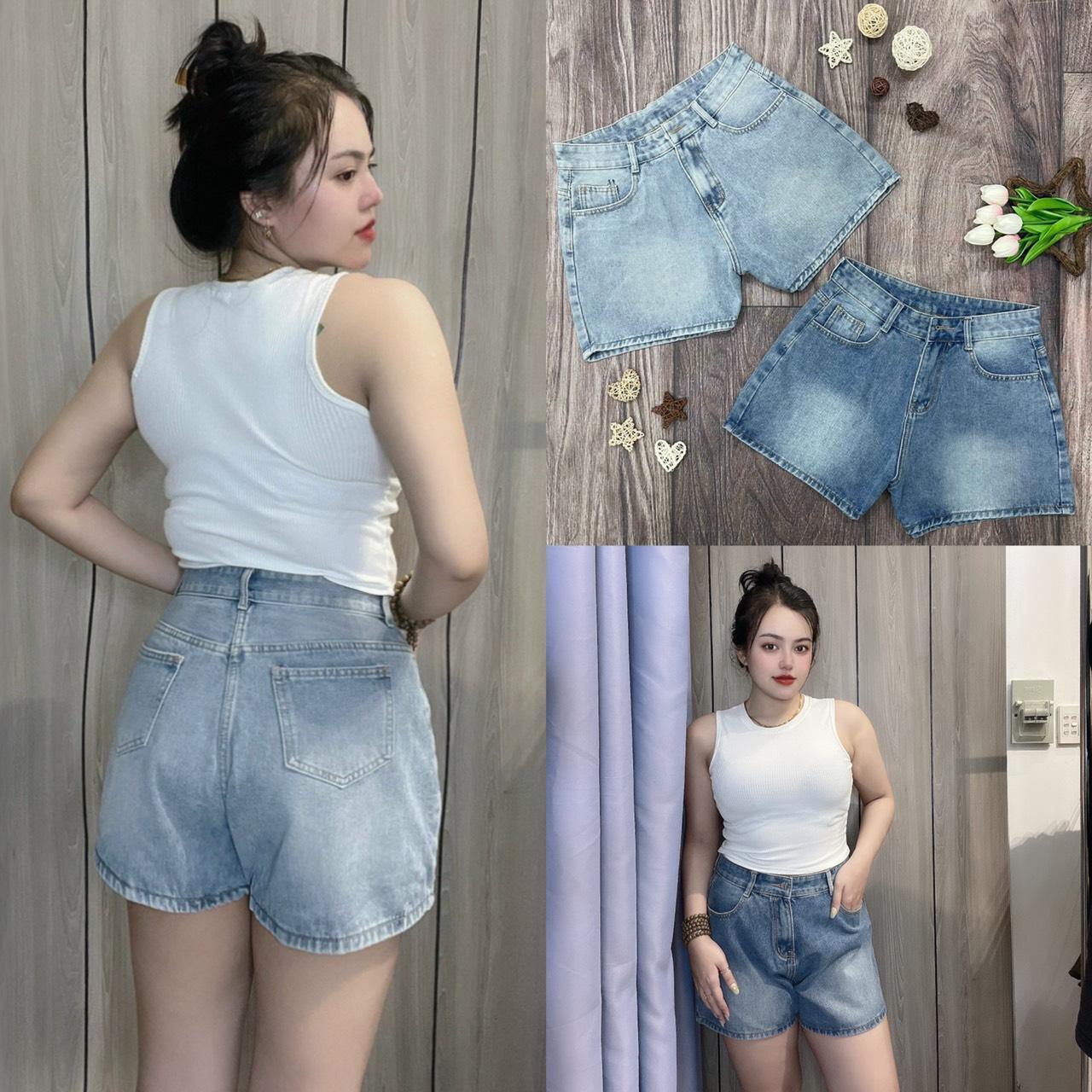 Thời Trang Bigsize Quần Đùi Jean Thanh Lịch Dễ Thương 55-95kg Top Nữ Pants Women - A.1258