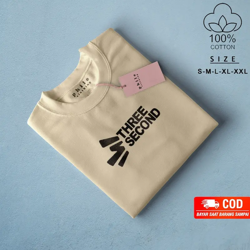 PROMO!!! Kaos Lengan pendek Original 3SECOND HITAM/Kaos lengan pendek katun 100% (bisa cod) 8