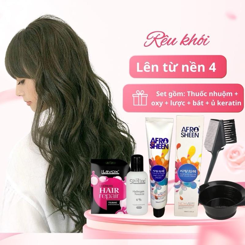 Combo nhuộm tóc Hàn Quốc cao cấp tặng kèm bát lược và keratin 5