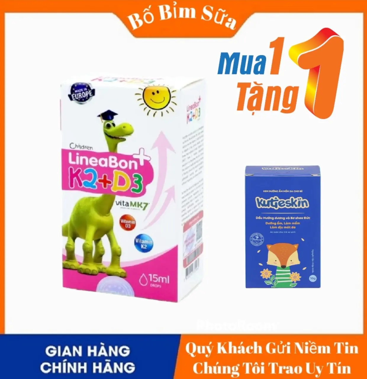 Lineabon Vitamin K2+D3 MK7 Bổ Sung Vitamin K2, Vitamin D3 Hỗ Trợ Hấp Thụ Canxi Vào Xương Và Răng Cho Trẻ Hộp 15ml Thực Phẩm Bổ Sung Hàng Chính Hãng
