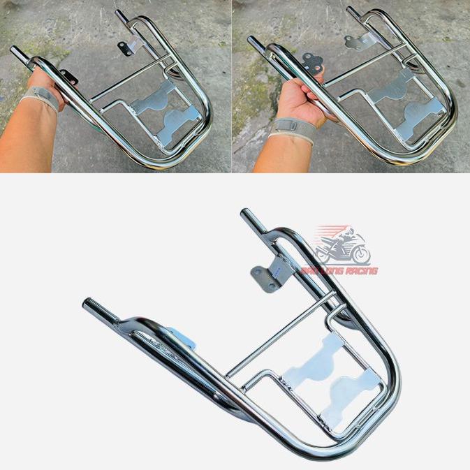 Cảng Sau 2 Tầng V2 INOX gắn xe máy Wave A100 RS100 WaveA110 S110 Blade RSX FULED